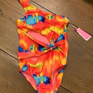 👙 Little Peixoto one shoulder bathing suit with cut outs